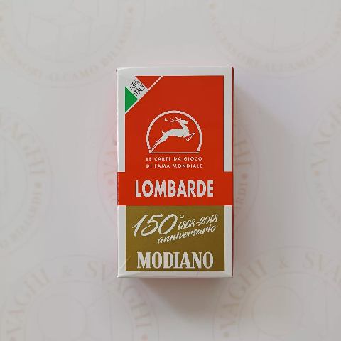 CARTE DA GIOCO MODIANO LOMBARDE ROSSE 150° ANNIVERSARIO