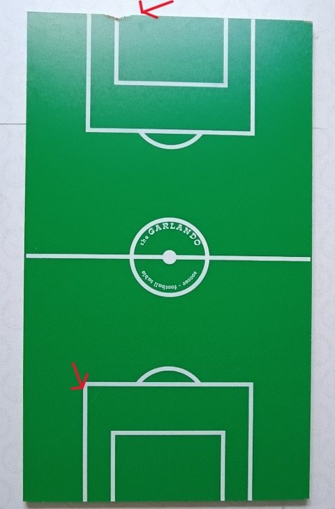 CAMPO GIOCO CON DIFETTO N° 2 GARLANDO CON SCRITTA MIS.1225 X 722 X 14 MM.