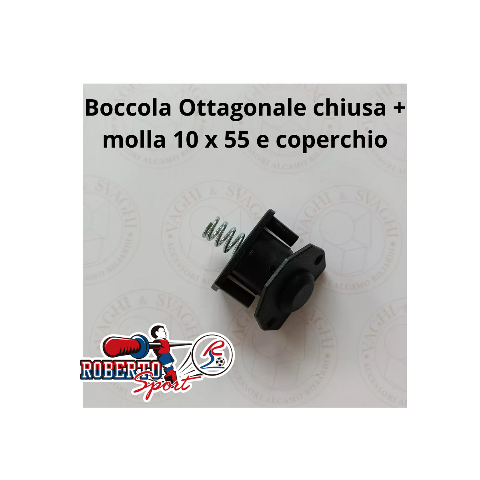 BOCCOLA OTTAGONALE CHIUSA ROBERTO SPORT DIAM. 18 + MOLLA 10 X 55 E COPERCHIO