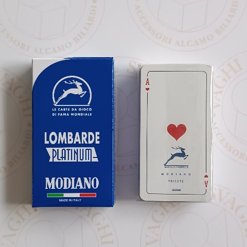 CARTE MODIANO LOMBARDE BLU PLATINUM 100 % PLASTICA