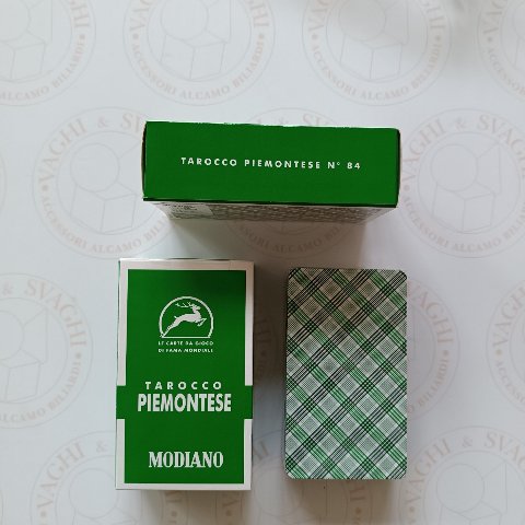 CARTE DA GIOCO MODIANO TAROCCO PIEMONTESE  VERDE