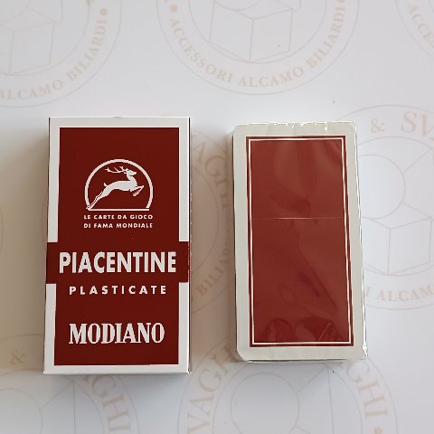 CARTE PIACENTINE MODIANO BORDEAUX PLASTICATE
