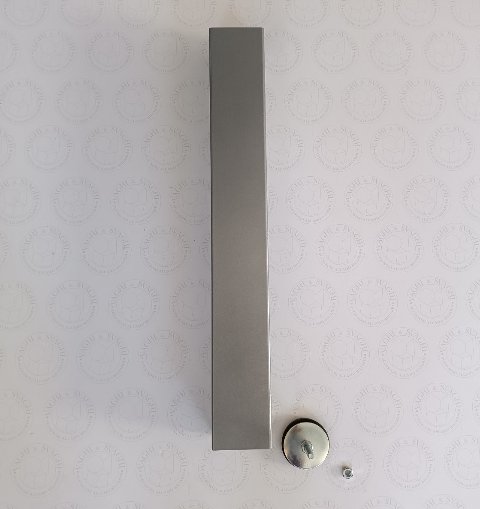 GAMBA IN METALLO 90 X 90 x 2 GARLANDO CM 66,5  SILVER CON PIASTRA
