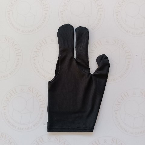 GUANTO DA BILIARDO MANO SX MISURA MEDIO COLORE NERO A  3 DITA