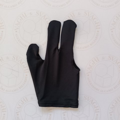 GUANTO DA BILIARDO MANO DX (MANCINO) MISURA MEDIO COLORE NERO A  3 DITA