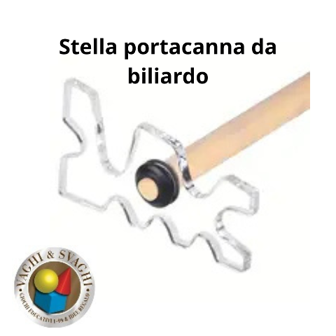 STELLA PORTACANNE DA BILIARDO IN ACRILICO TRASPARENTE