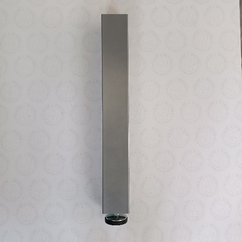 GAMBA IN METALLO 90 X 90 x 2 GARLANDO MM 665 SILVER CON PIASTRA E PIEDINO