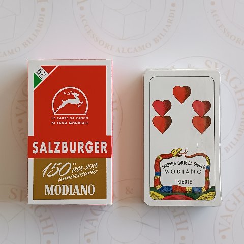 CARTE  DA GIOCO SALISBURGHESI MODIANO 150° ANNIVERSARIO  ROSSO