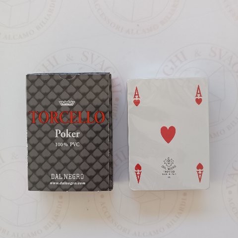 CARTE POKER DAL NEGRO TORCELLO PVC 100% DORSO ROSSO