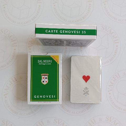 CARTE GENOVESI DAL NEGRO N. 35 EXTRA  VERDE