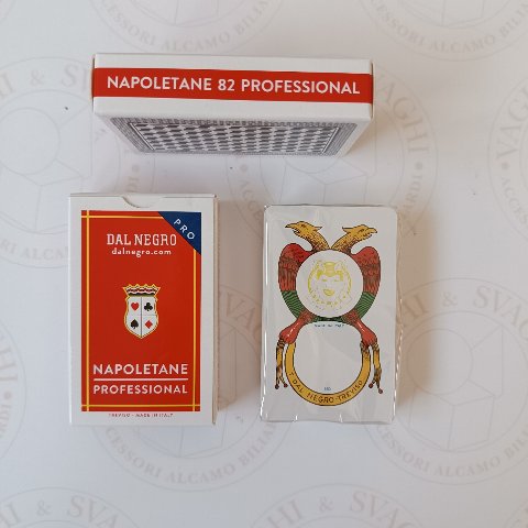CARTE NAPOLETANE DAL NEGRO N° 82 PRO ASTUCCIO ROSSO