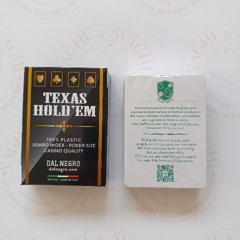 CARTE DA GIOCO DAL NEGRO TEXAS HOLD'EM VERDE