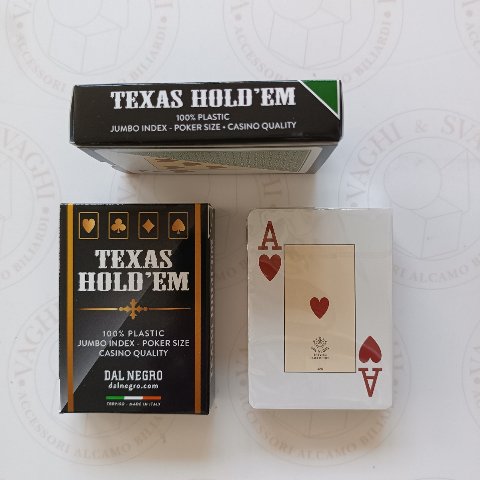 CARTE DA GIOCO DAL NEGRO TEXAS HOLD'EM CASINO' QUALITY VERDE