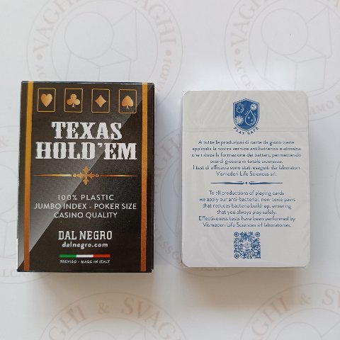 CARTE DA GIOCO DAL NEGRO TEXAS HOLD'EM CASINO' QUALITY BLU