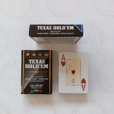 CARTE DA GIOCO DAL NEGRO TEXAS HOLD'EM CASINO' QUALITY BLU