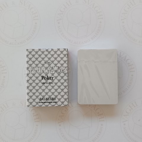 CARTE POKER DAL NEGRO TORCELLO PVC 100% DORSO BIANCO