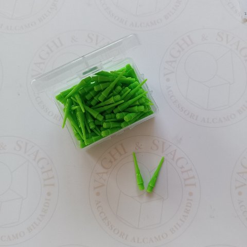 PUNTALINI PER FRECCETTE SET 100 PEZZI FOX SMILING MODELLO 2BA 25 MM  VERDE