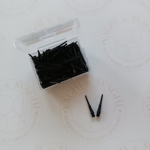 PUNTALINI PER FRECCETTE SET 100 PEZZI FOX SMILING MODELLO 2BA 25 MM  NERO