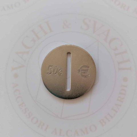 MASCHERINA PER GETTONIERA IN ALLUMINIO GARLANDO PER MONETE DA 0,50-1- 2 €