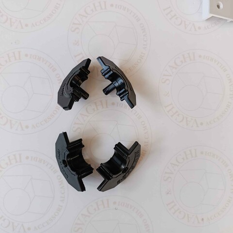 BOCCOLA NERA PER ASTA PASSANTE (LATO MANOPOLA) NORDITALIA EVO DIAMETRO 16 MM.