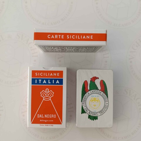 CARTE SICILIANE DAL NEGRO ITALIA ASTUCCIO ROSSO