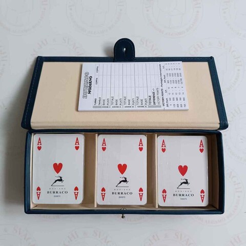 CARTE BURRACO 3 MAZZI MODIANO CON ASTUCCIO IN SIMILPELLE