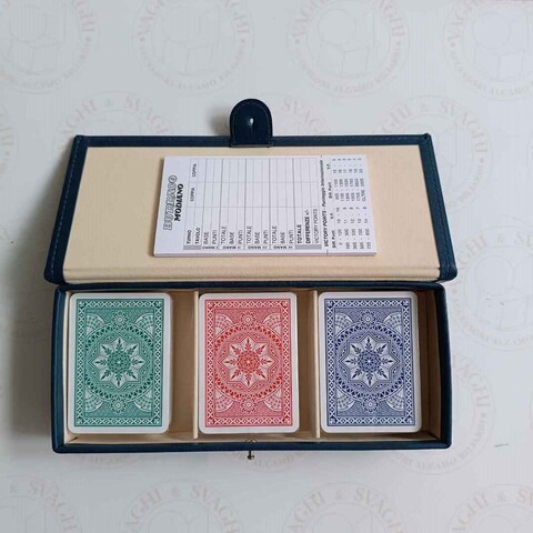 CARTE BURRACO 3 MAZZI MODIANO CON ASTUCCIO IN SIMILPELLE