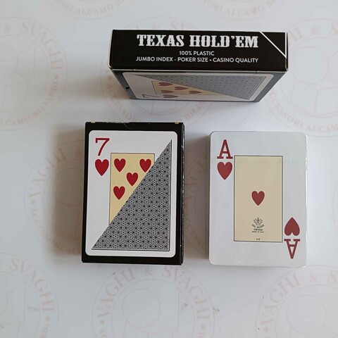 CARTE DA GIOCO DAL NEGRO TEXAS HOLD'EM NERO