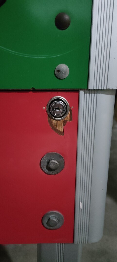 CALCIO BALILLA USATO ROBERTO SPORT NEW CAMP VERDE- ROSSO