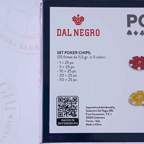 SCATOLA FICHES 125 DAL NEGRO CON VALORE GR. 11,5