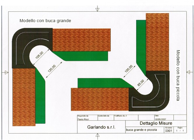 POCKET NERO SET 6 PEZZI GARLANDO BUCA LARGA DA 11 CM