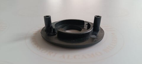 FLANGIA CON PERNI PER BOCCOLA  A SFERA GARLANDO 20 MM COLORE NERA