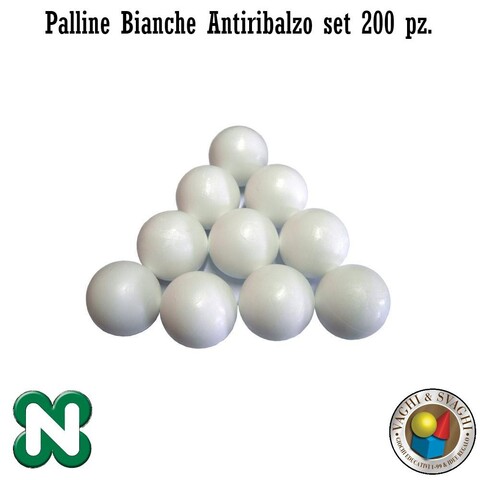 PALLINE PER CALCIO BALILLA NORDITALIA ANTIRIMBALZO BIANCHE