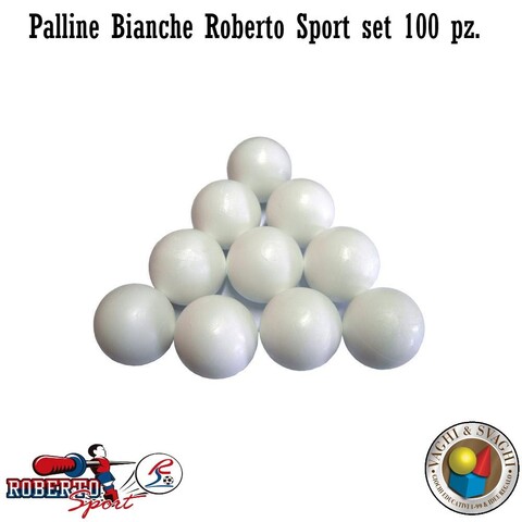 PALLINE PER CALCIO BALILLA ROBERTO SPORT BIANCHE