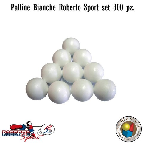 PALLINE PER CALCIO BALILLA ROBERTO SPORT BIANCHE