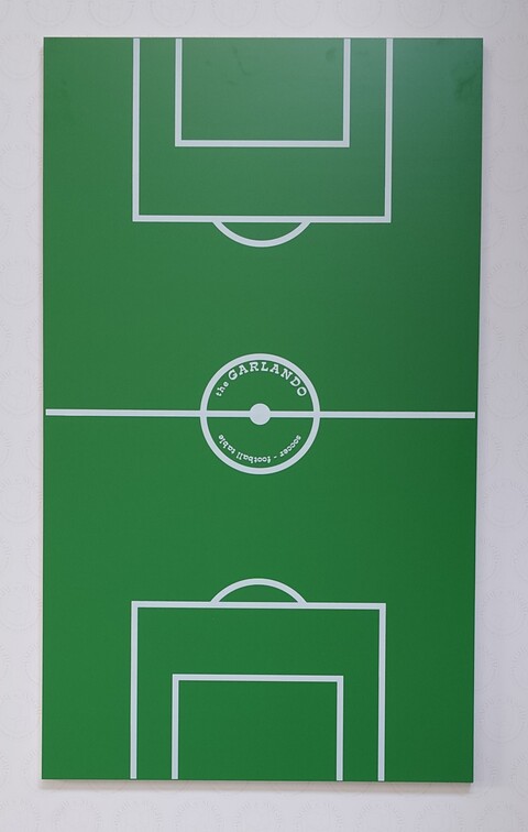 CAMPO GIOCO IN LAMINATO PER CALCIO BALILLA GARLANDO PER MIS.1225 X 722 X 14 MM. CON SERIGRAFIA