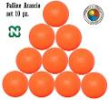 PALLINE PER CALCIO BALILLA NORDITALIA ARANCIO FLUO SET 10 PZ