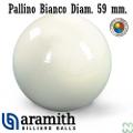 PALLINO BIANCO ARAMITH DIAMETRO 59 MM.