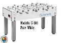 CALCIO BALILLA GARLANDO MODELLO G-500 PURE WHITE CON ASTE RIENTRANTI