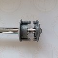 BOCCOLA COMPLETA CON FLANGE GARLANDO PER ASTA RIENTRANTE, 2 MISURE COLORE SILVER