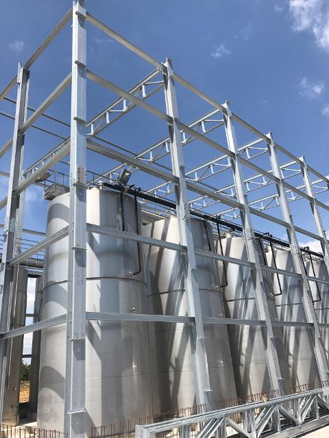 Cantine ERMES Gibellina TP Struttura Metallica per Capannone Coibentazione Silos
