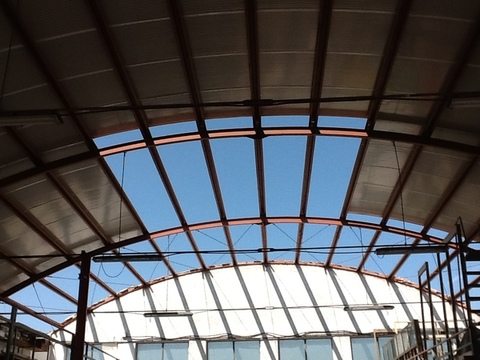 Oleificio Abbate Caltanissetta Sostituzione copertura Pannello curvo