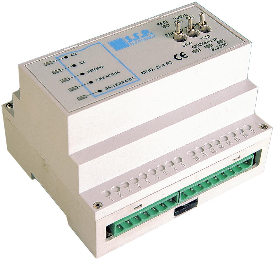 CENTRALINA DI COMANDO PER CONTROLLO DI LIVELLO - CL4P2 - 230V SFP Elettronica CL4P2-CON EVENTUALI PERSONALIZZAZIONI DEL PRODOTTO ALLE TUE ESIGENZE.