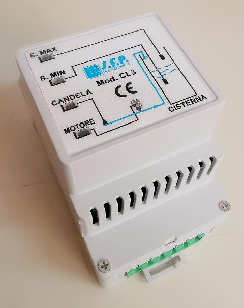 CENTRALINA DI COMANDO PER CONTROLLO DI LIVELLO - CL3 - 230V SFP Elettronica CL3-CON EVENTUALI PERSONALIZZAZIONI DEL PRODOTTO ALLE TUE ESIGENZE