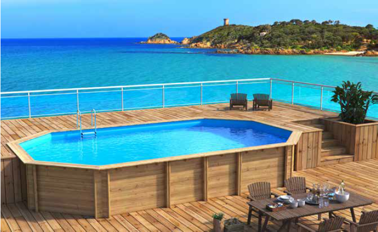 Realizzazione Piscina fuori terra in legno ottagonale Weva