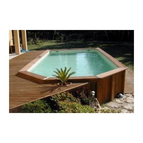 Realizzazione Piscina fuori terra in legno ottagonale Onda new