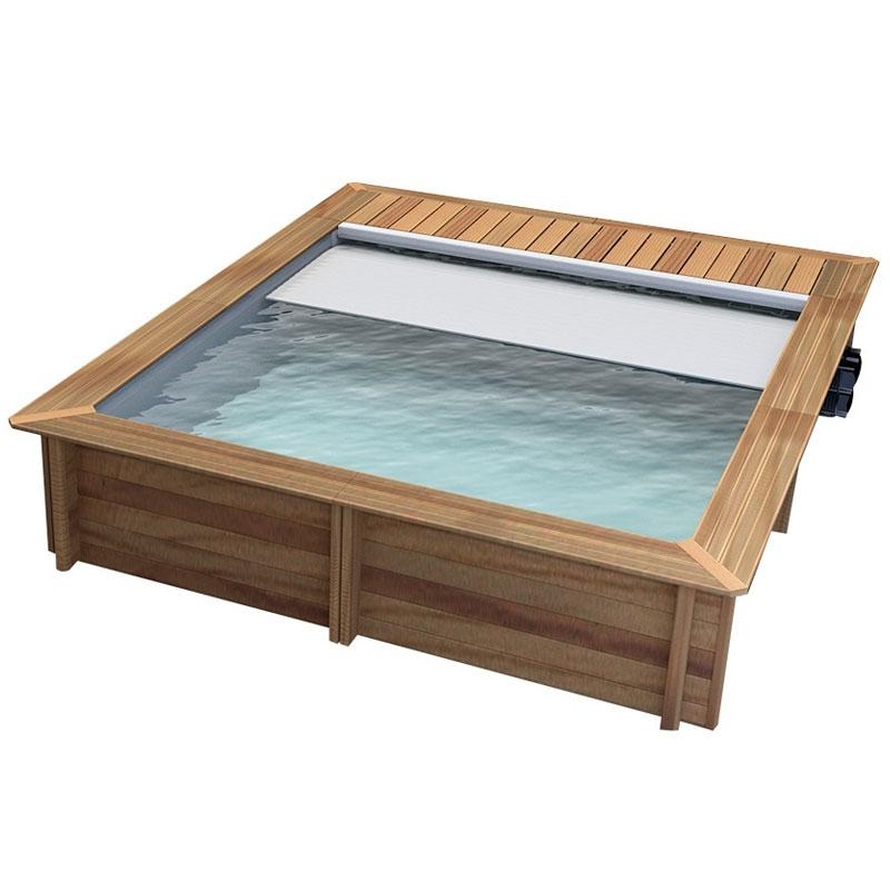 Realizzazione Piscina fuori terra in legno quadrata Pistoche
