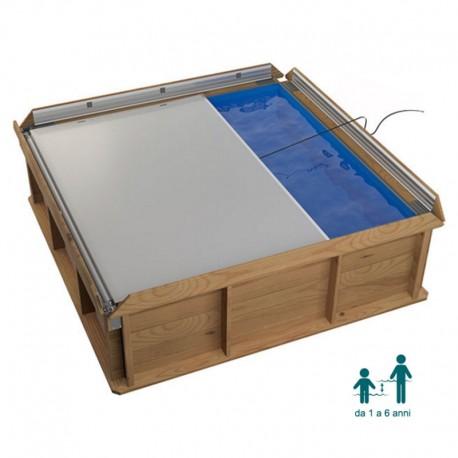 Realizzazione Piscina fuori terra in legno quadrata Pistoche