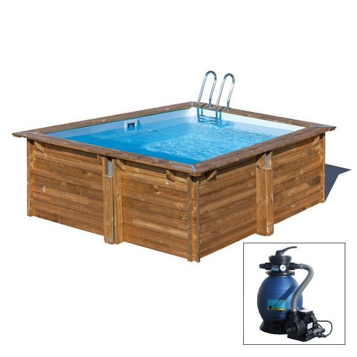 Realizzazione Piscina fuori terra in legno quadrata Carré