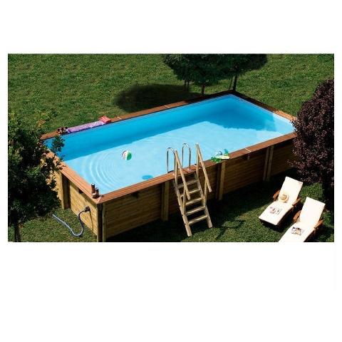 Realizzazione Piscina fuori terra in legno rettangolare Niagara